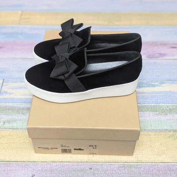 Michel Kors Collection Val Velvet Sneakers - Picture 3 of 6